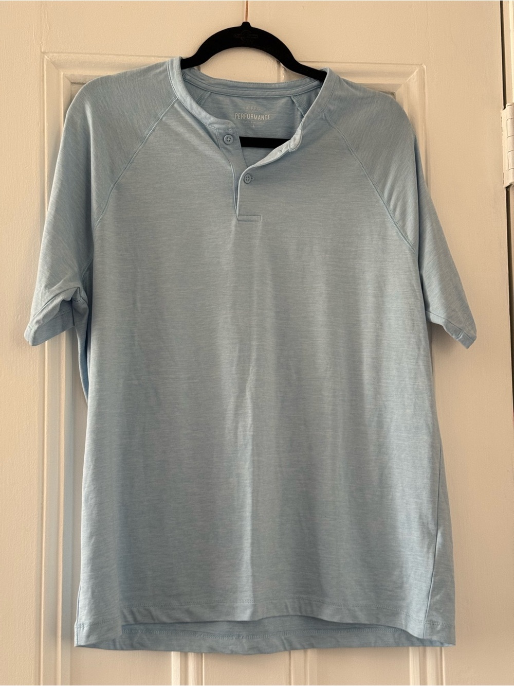J Crew Performance Henley Shirt Blue Size L